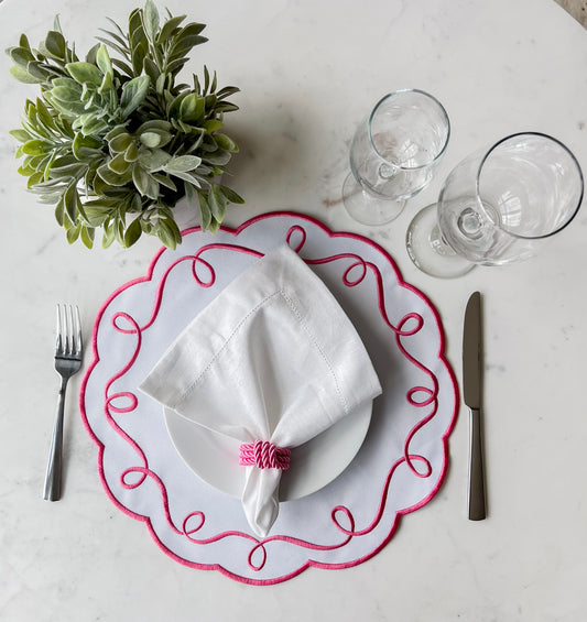 White and Pink Placemat