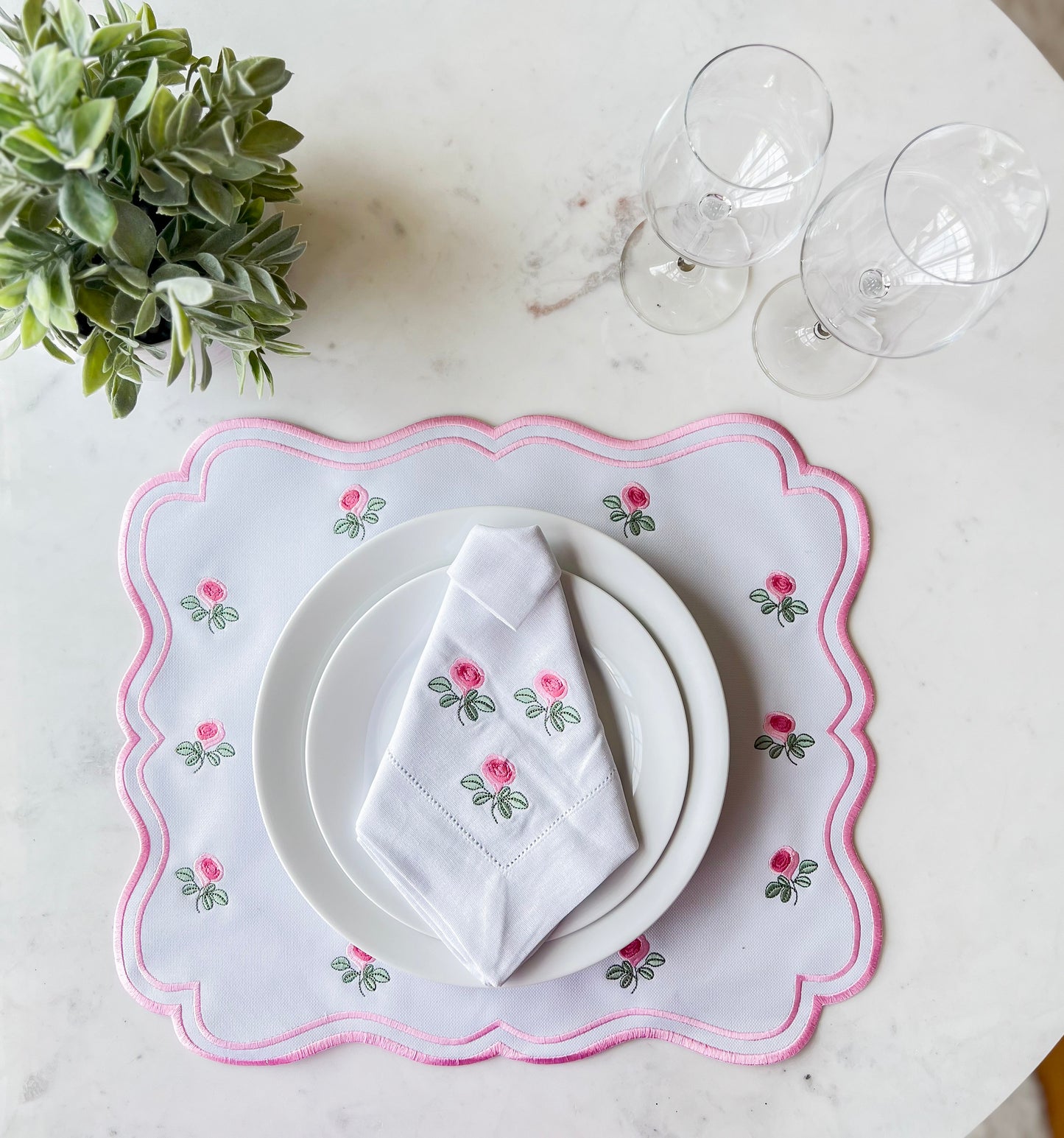 Pink Flowers Placemat