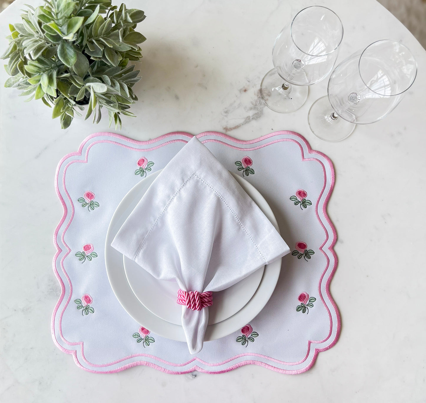 Pink Flowers Placemat