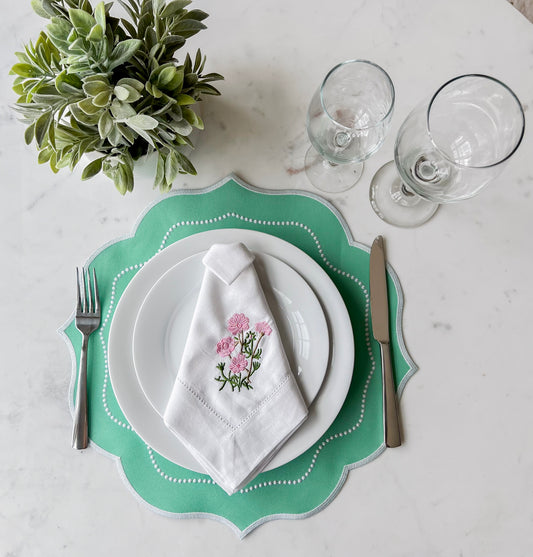 Double side Pink and Green Placemat