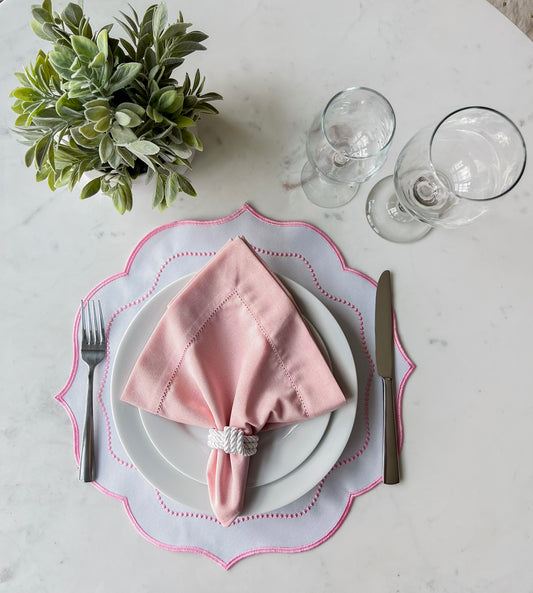 White and pink Placemat