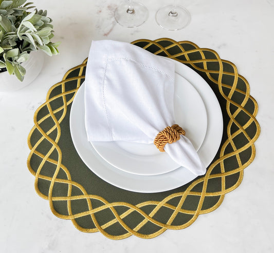 Double side Green and Beige Placemat