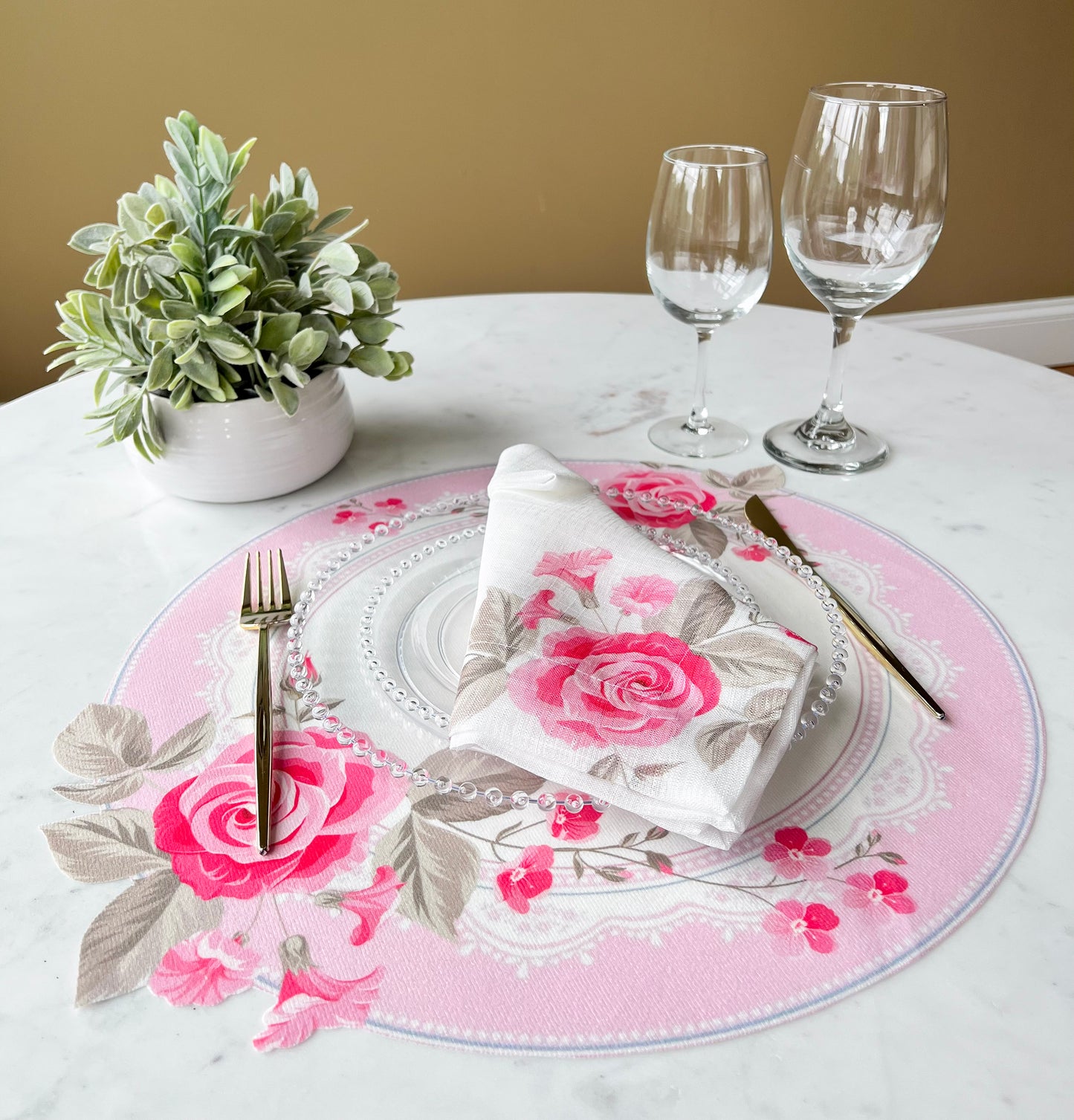 Pink Flower Placemat