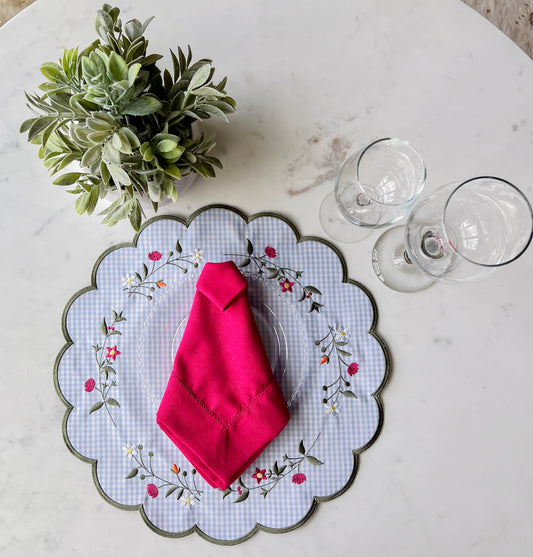 Plaid & Flowers Placemat