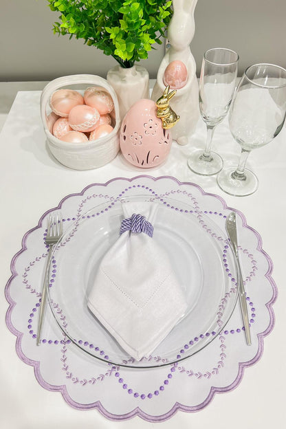 White and Purple Placemat