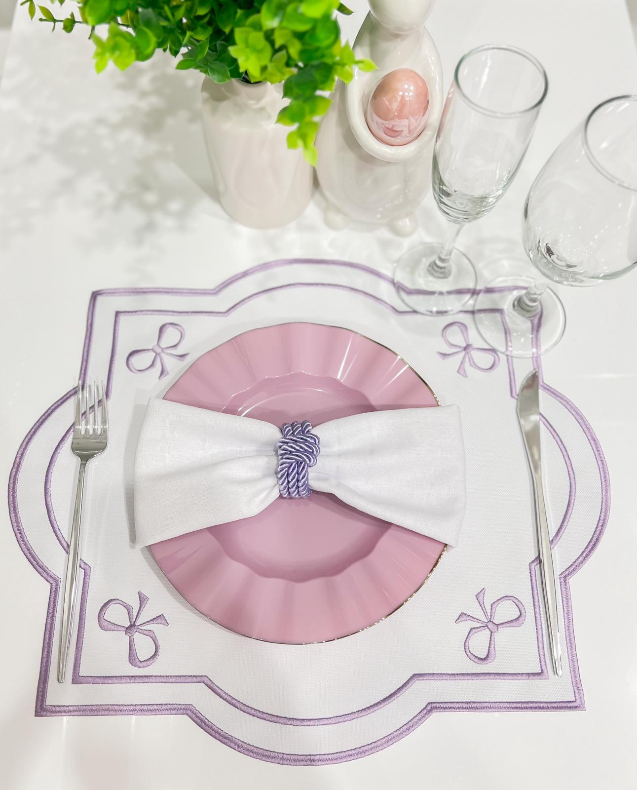 White and Purple Placemat