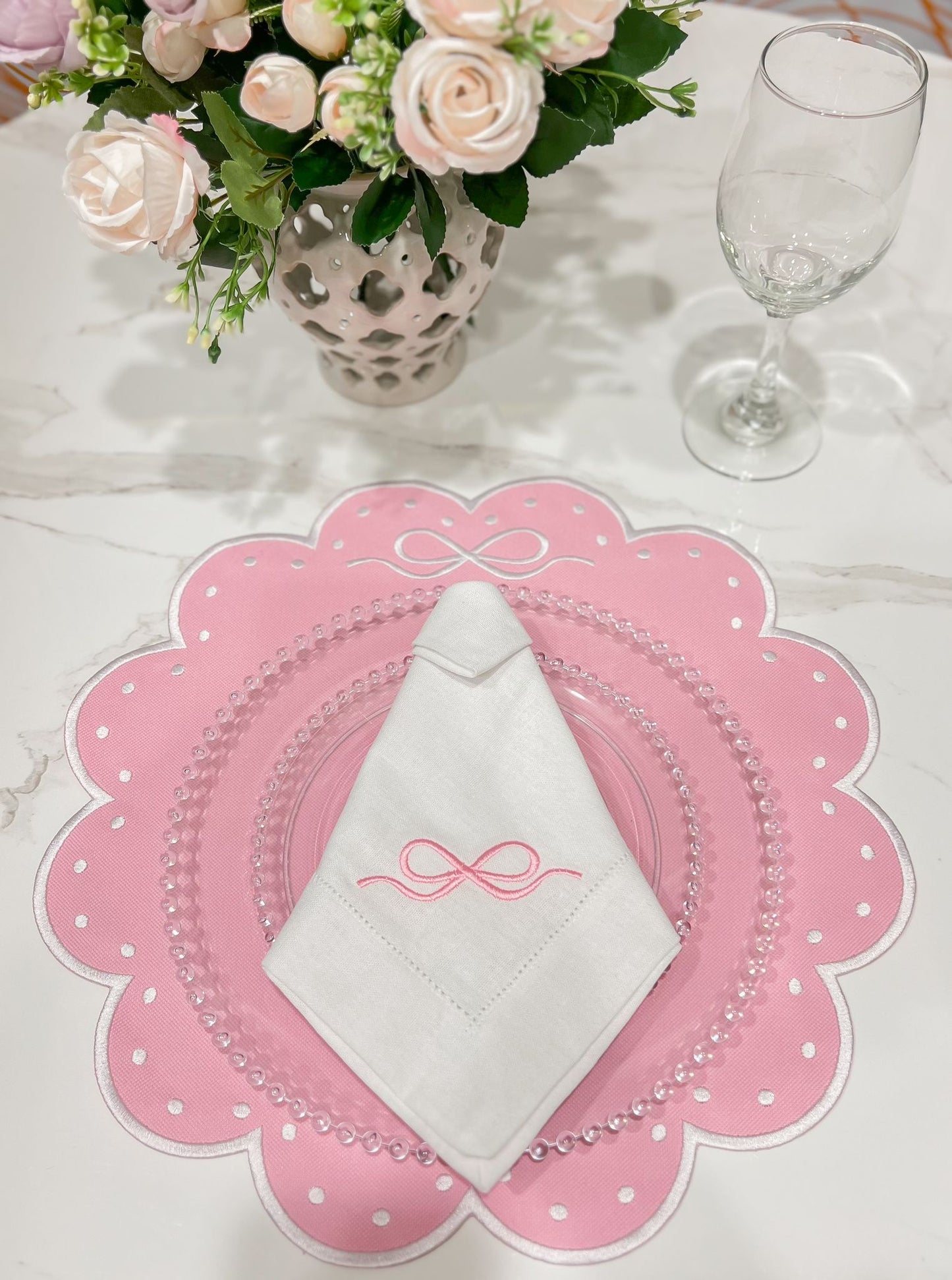 Pink Bow Placemat