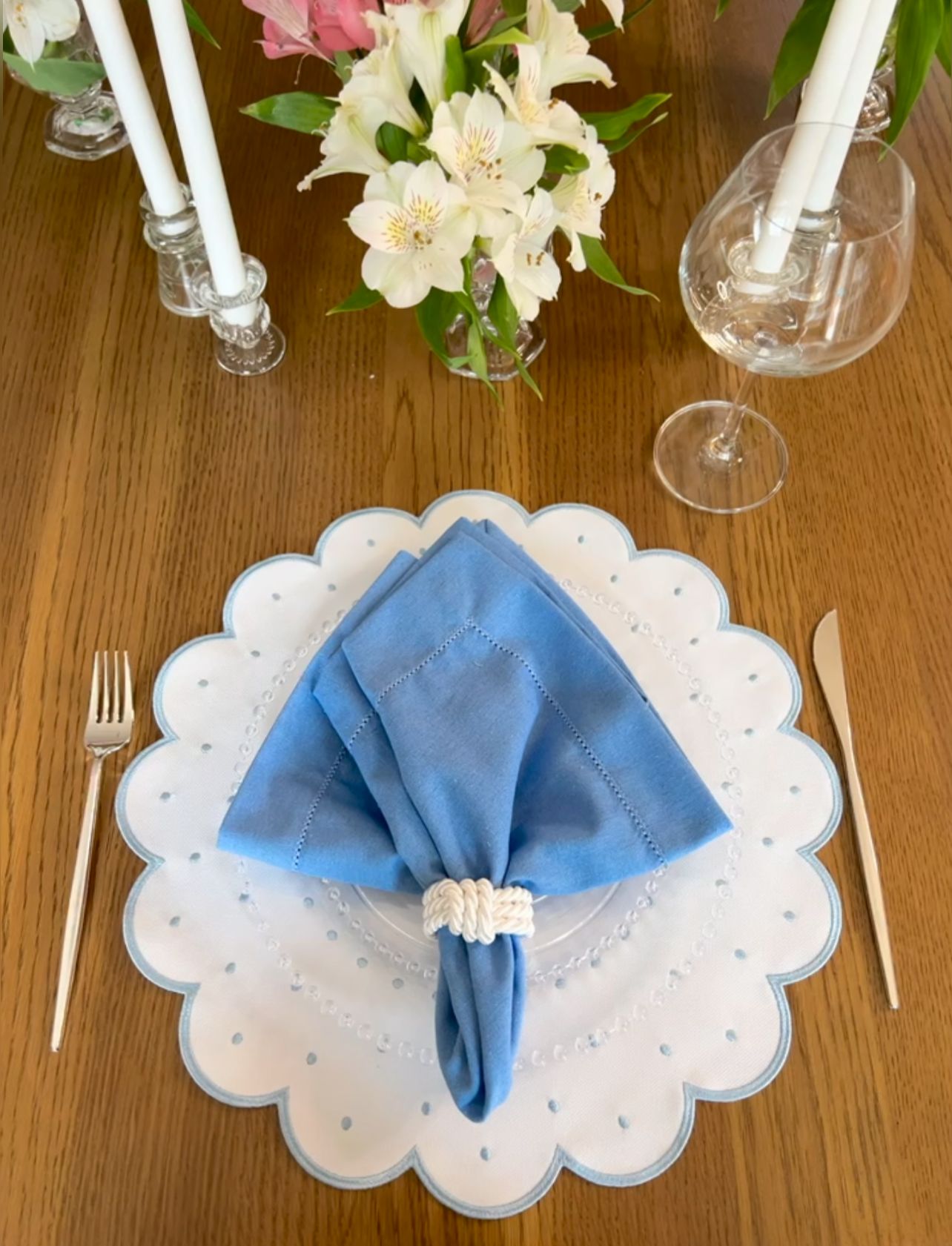 Blue and White Placemat