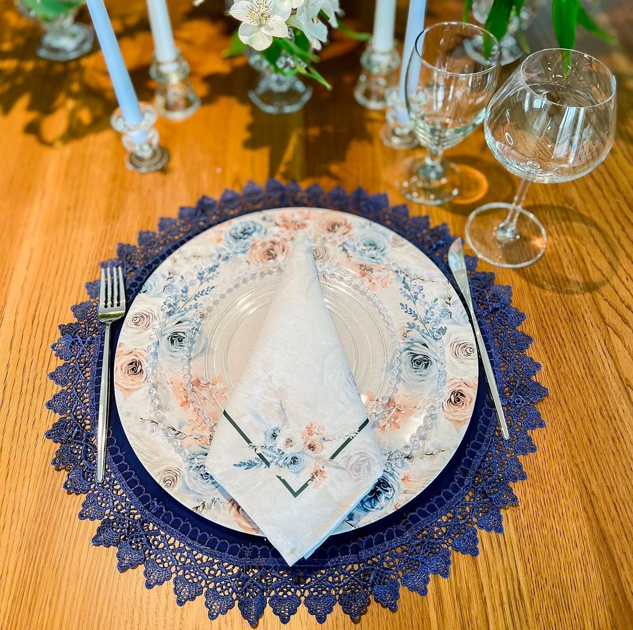 Charge plate cover and Napkin Set