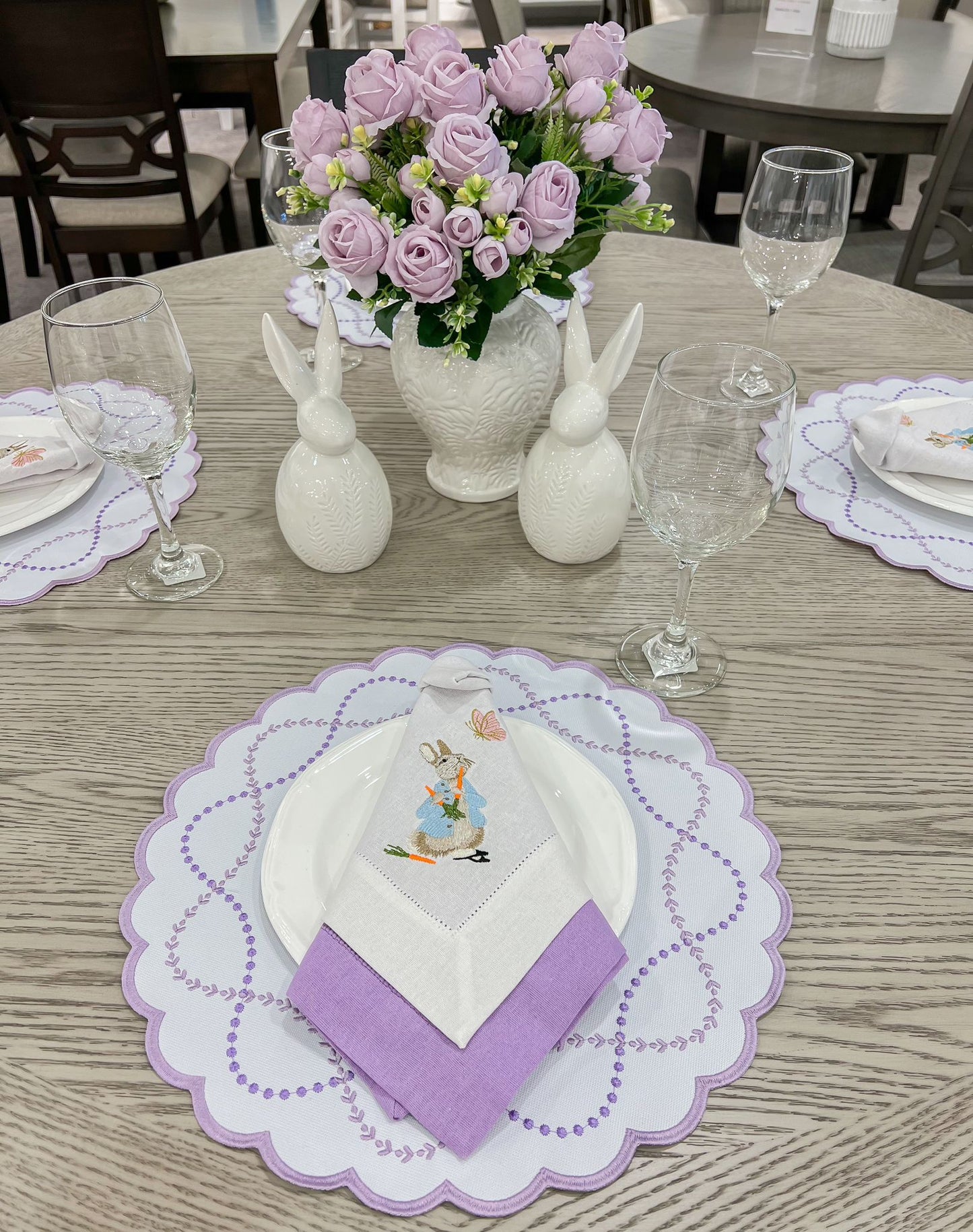 White and Purple Placemat